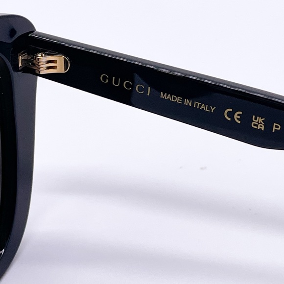 NEW GUCCI G1169S 001 BLACK BROWN WOMEN OVERSIZED SUNGLASSES GUCCI - Picture 13 of 15